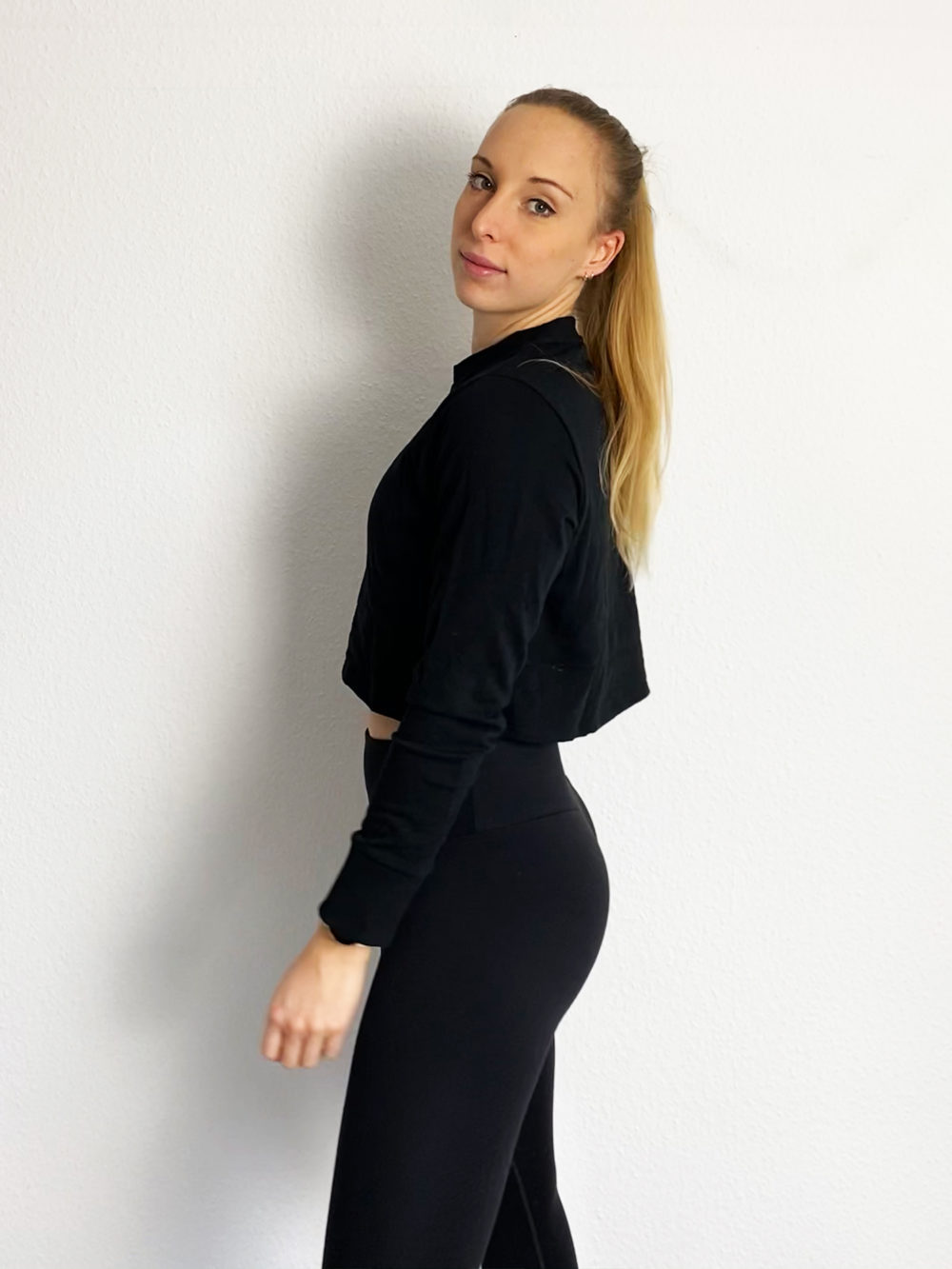 cropped sweater schwarz