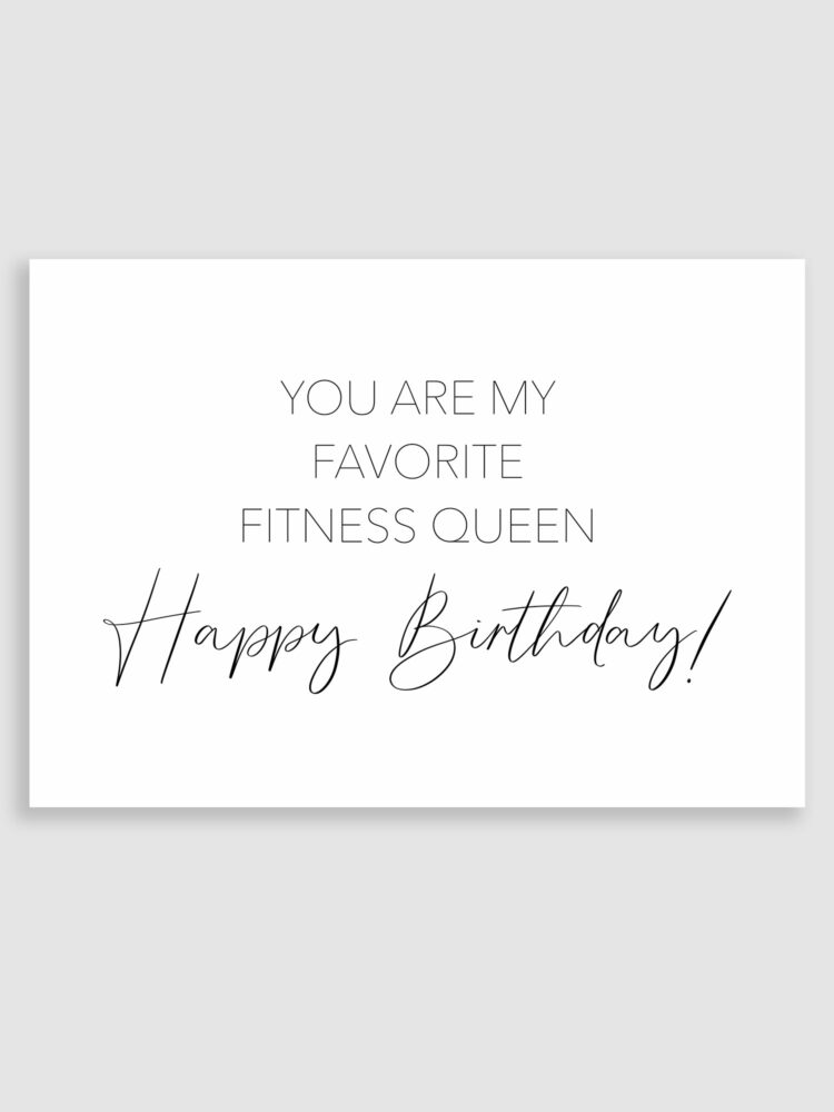 Geburtstagskarte fitness queen